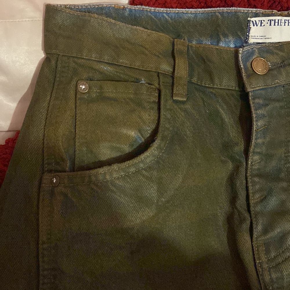Free people Good luck coated brown high waist ankle barrel jeans - Picture 6 of 6